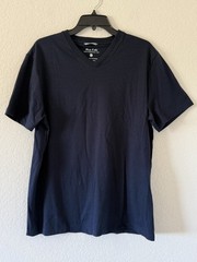 Porter & Ash Mens Large Navy Performance T-Shirt Stretch Soft Comfort Essentials