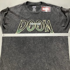 Marvel Doctor Doom Black Graphic Print Double Sided T-Shirt Sizes Vary