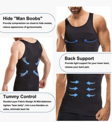 Sculptcore Men’s Body Shaper Compression Ionic Shaping Shirt Slimming Tank Top