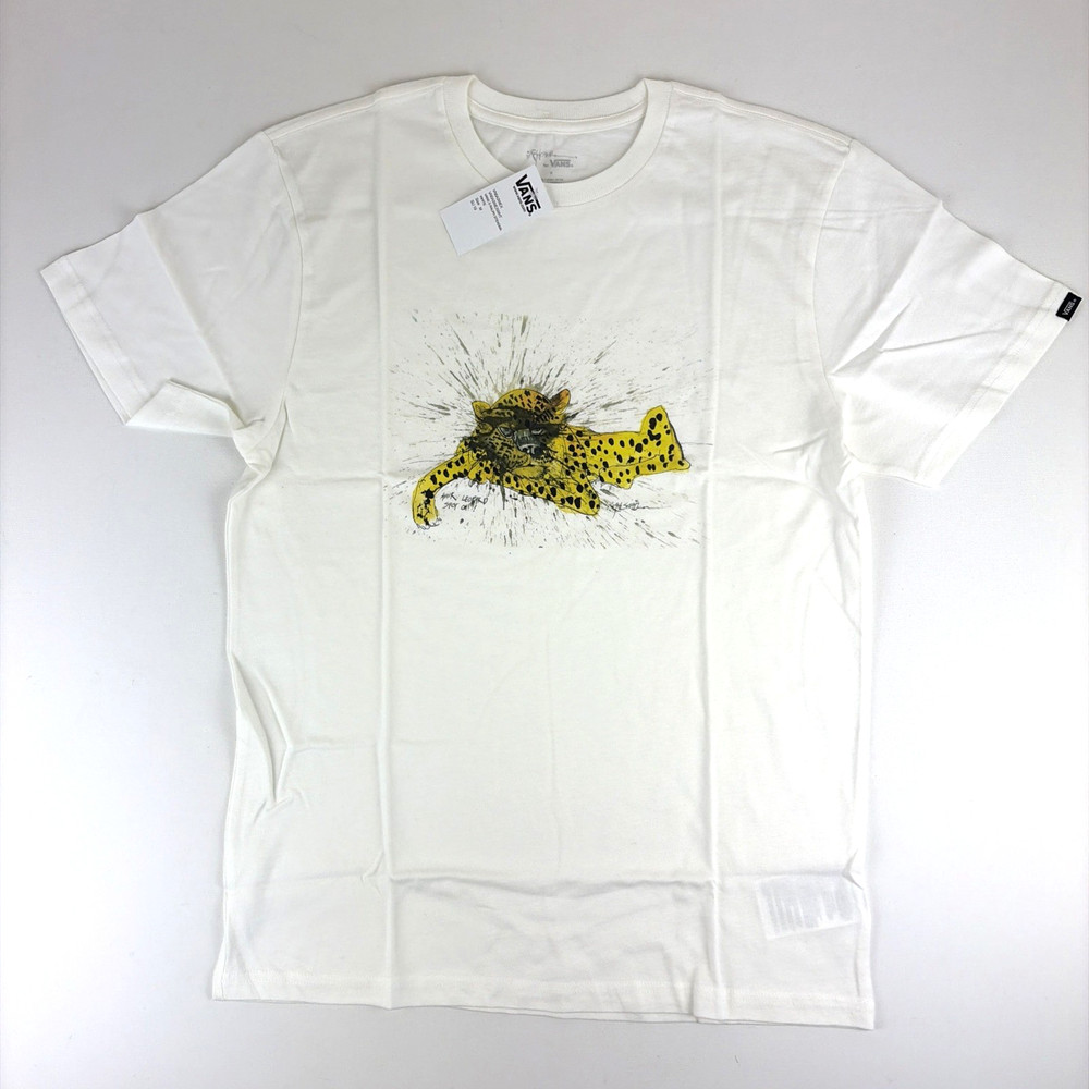 Vans Vault x Ralph Steadman Leopard T-shirt Mens M Organic Cotton WildAid