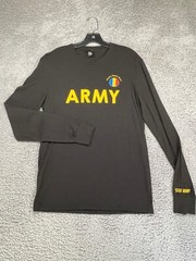 District Perfect Tri Black Crew Neck T Shirt STAY ARMY VICTORY Graphic Size M