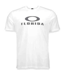 Oakley Destination Ellipse Tee T Shirt Large White Graphic Florida Casual Cotton