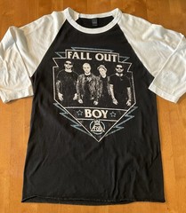 FALL OUT BOY Raglan T-Shirt Size Small Hardcore Punk Emo Cotton Pre Shrunk