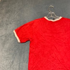 Tommy Hilfiger Athletics T Shirt Mens Large Red Cotton Logo Summer Regular Fit