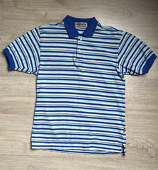 Vintage Bitch Skateboards Striped Button Up Polo T Shirt Men’s Size Medium 90S