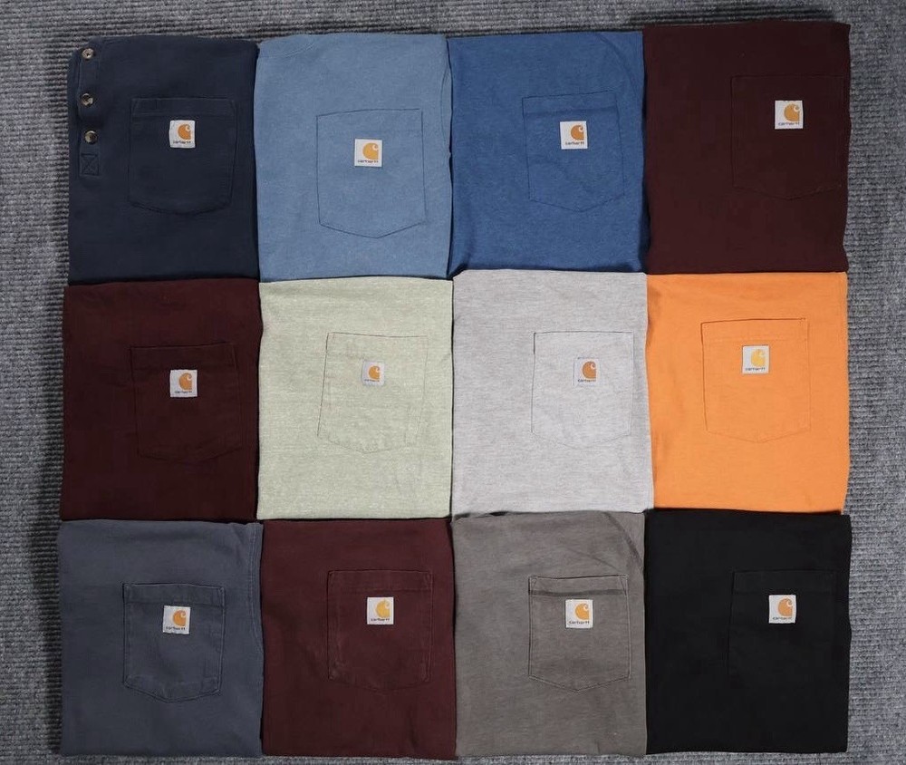Carhartt Pocket Tee Bundle Lot of 12 Size Small (S) Workwear T Shirts USA Mix