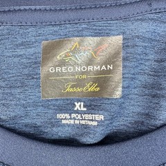 Greg Norman Tasso Elba Shirt Mens XL Blue Performance Space Dye Raglan Tee
