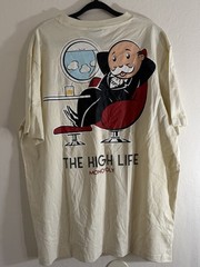 Shoe Palace Monopoly x Shoe Palace Mr. Monopoly Cream Graphic Crew Tee XL