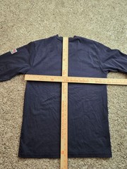 Tyndale Shirt Medium Mens Blue Long Sleeve Henley Flame Resistant FR Workwear