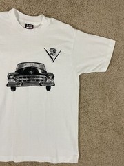 Vintage Fruit of the Loom T-Shirt Mens Medium Single Stitch USA Cadillac White