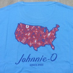 JOHNNIE-O Mens 2XL XXL T SHIRT BREWS N VIEWS MALIBLU BLUE RED DALE 2.0 GOLF USA