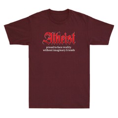 Proud Atheist Atheism Religion Science Agnostic Freethinker Retro Men’s T-Shirt