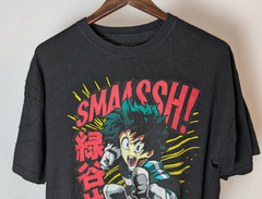 My Hero Academia T Shirt 2XL Black Smash Anime Graphic Mens