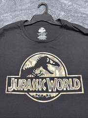 Jurassic World 2XL Camo Logo Graphic Shirt Official Universal Studios T-Shirt