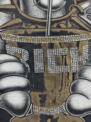 Vintage Pro Max Dog Rich Shirt Mens 3XLT Black Hip Hop Rhinestone Graphic 90s