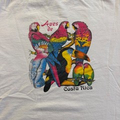 Creaciones Juan Diego Costa Rica Pura Vida Aves Parrot White T-Shirt Mens Medium
