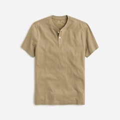 J. Crew Super Soft 100% Sueded Cotton Men’s Short-Sleeve Slim Henley Shirt NEW L
