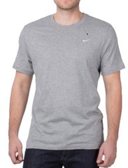 Nike Men’s Sportswear Embroidered Swoosh T-shirt Gray-Medium