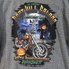 Gilden XL Biketoberfest 2022 Spooky Graveyard T-shirt Boot Hill Saloon Biker