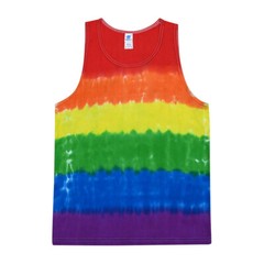 Multi-Color Tie Dye Tank Tops Sleeveless T-Shirts Adult S to XXXL Cotton
