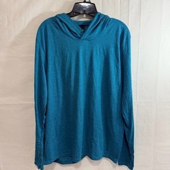 District Mens Perfect Tri Teal Long Sleeve T-Shirt Hoodie Med