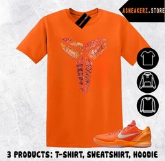 Shirt Matching Kobe 6 Protro Total Orange Match Sneaker Sheath Mamba Mentality