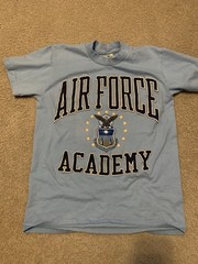 Vintage 90’s Air Force Academy T-shirt USAFA Puff Print Size Medium