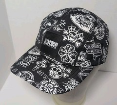Urban Planet Streetwear Hat Adjustable Black/White Tattoo Style