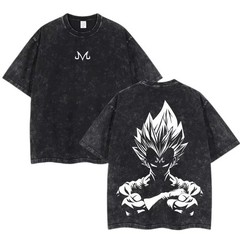 Dragon Ball 2026 New Hot Vegeta Anime Men Washed T-Shirt Harajuku Summer Cotton