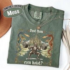 Dost Thou Even Hoist Medieval Gym Shirt, Retro Knight Weightlifting T Shirt, Fun