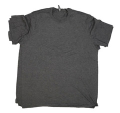Lot of 3 District Mens Dark Gray Short Sleeve Perfect Tri Blank Tee T-Shirts 4XL