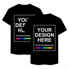 Custom Event Staff T‑Shirt, Company Logo Front & Back Print for Corporate Events