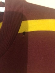 STK 871 Abercrombie Kids Youth Boys T-shirt Small Short Sleeve Maroon Stripe