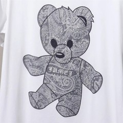 New Men Luxury Diamond Bear Rhinestones Fashion T-Shirt High Quality