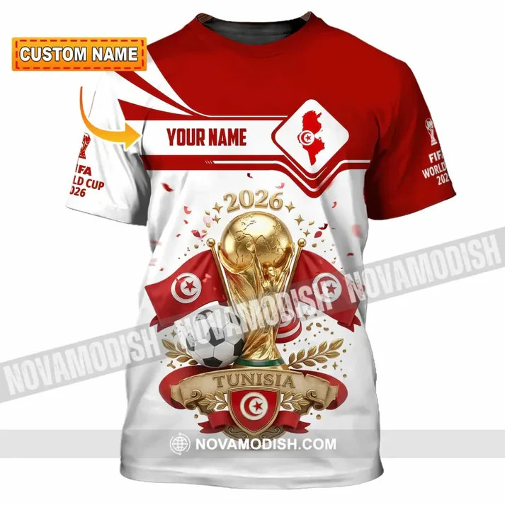 Unisex Shirt – Custom Tunisia World Cup 2026 3D Shirt HS759