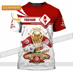 Unisex Shirt – Custom Tunisia World Cup 2026 3D Shirt HS759