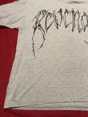 Revenge Skeleton Logo T-shirt Grey Size Large Made In USA Streetwear Punk