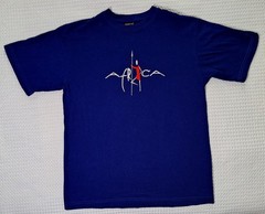 Africa Embroidered Souvenir Blue T-shirt Size L Airborne Kenya