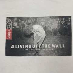 Y2K Vans #livingoffthewall Documentary T Shirt Adult Medium 2014 Thrashed Stains