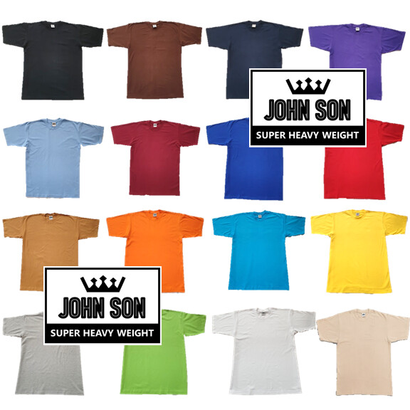 Plain T-shirts BULK Round Neck [JOHN SON] Super Heavy Weight [ S~7XL ] Big size