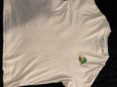 Off-White Men’s White Graphic Print Crew Neck Short Sleeve Logo Tee L