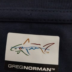 Greg Norman Men’s Crewneck Cotton T Shirt Navy Blue Short Sleeve Large