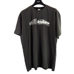 uneek mens t-shirt grey large print round neck short sleeve size xl free postage