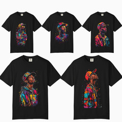Mens Hip Hop Pop Art Graphic Tee, Comfort Colors T Shirt, Unisex Streetwear Tee