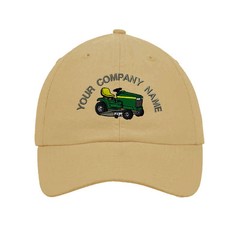 Custom Name Lawn Mover Embroidery Embroidered SOFT Unstructured Hat Cap