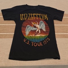 Led-Zeppelin U.S. Tour 1975 Black T-Shirt – Small
