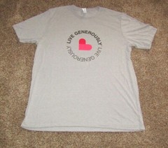 2024 Live Generously Short Sleeve T-Shirt Thrivent XL 3XL Gray NWOT