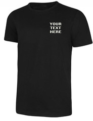 Personalised Text Embroidered Uneek UC320 Unisex Adults Olympic T Shirt