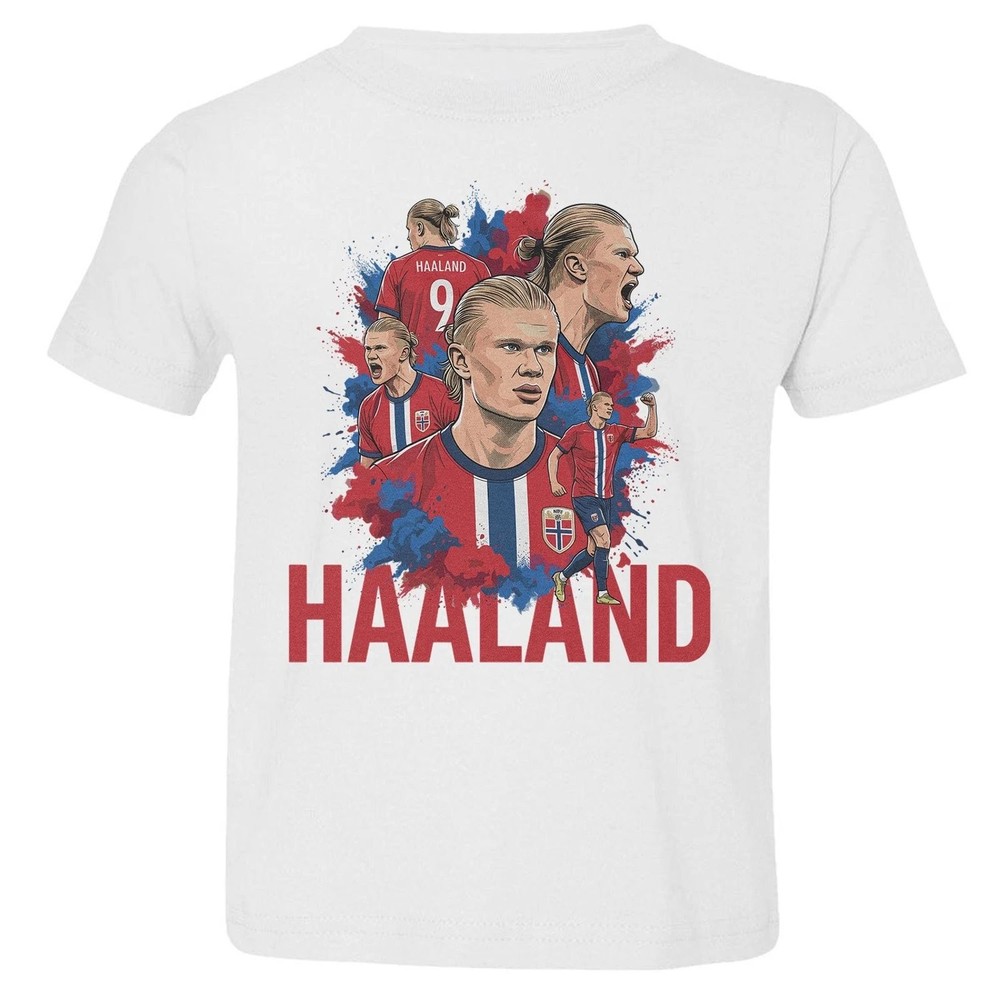 Haaland Norway Pride Soccer Tribute Toddler T-Shirt Funny Gift