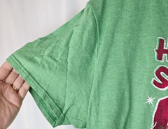 Mens L Christmas T-Shirt Heather Green Santa Claus Holiday Specials & Chill